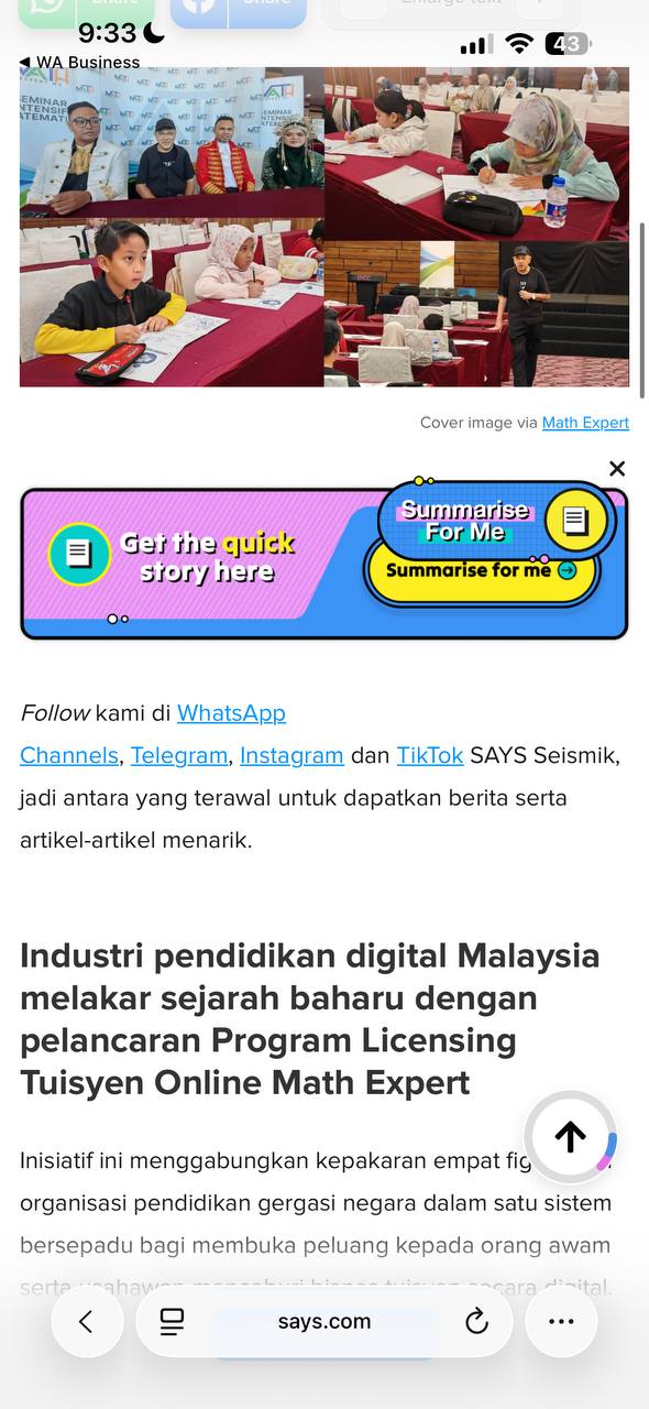 Peluang Digital Usahawan Math Expert