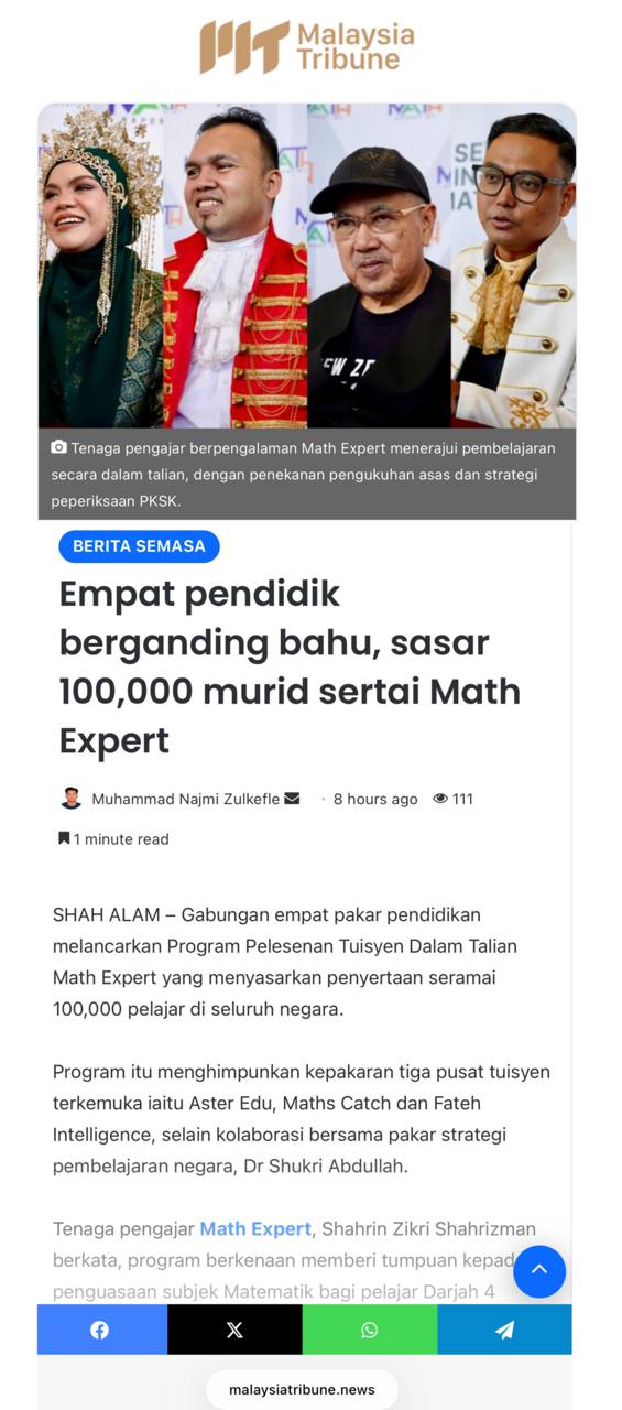 Pasukan Pakar Pendidik Math Expert